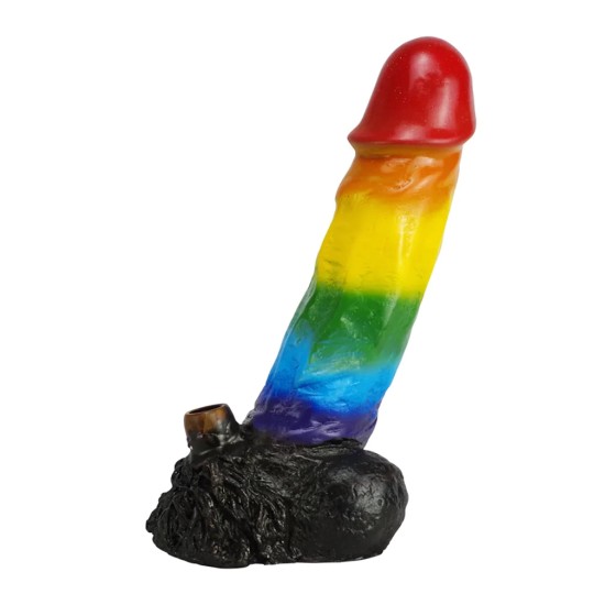 10.5" HAND CRAFTED  X LARGE PENIS PIPE - JOHN HOLMES