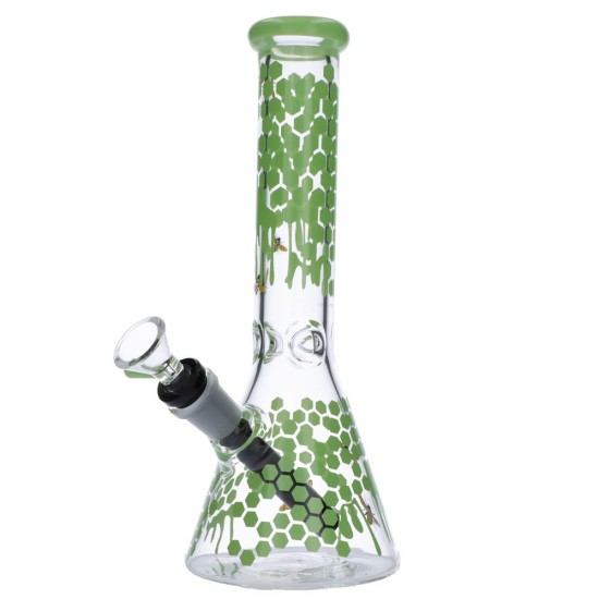 10" FLAT BASE BEAKER WP W/ BEE DESIGN 10" FLAT BASE BEAKER WP W/ BEE DESIGN