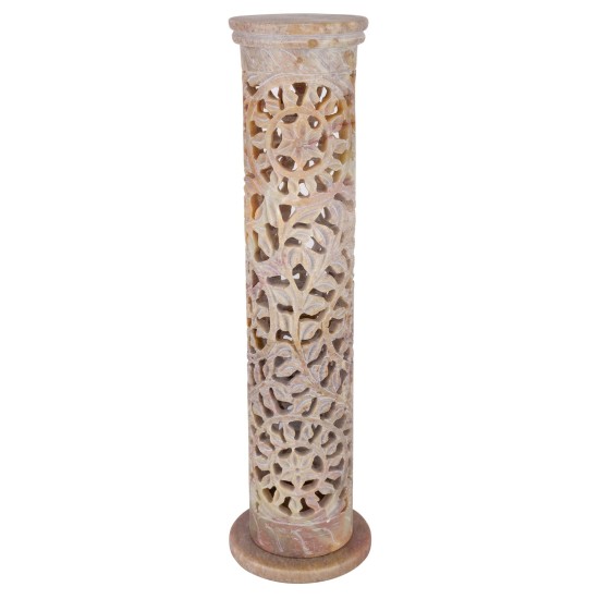 10" SOAPSTONE INCENSE BURNER TOWER 10" SOAPSTONE INCENSE BURNER TOWER