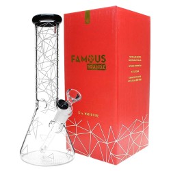 12" BEAKER WITH HAND PAINTED LINES