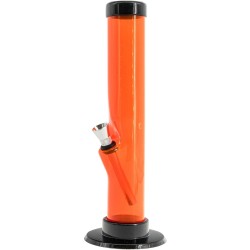 12"  METALIC DESIGNER STRAIGHT TUBE WATERPIPE ORANGE