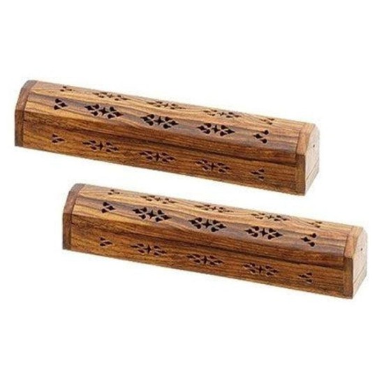 12" WOOD BOX INCENSE BURNER 12" WOOD BOX INCENSE BURNER