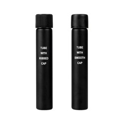 120MM JTUBE BLACK CAP/CLEAR GLASS CAP CHILD PROOF 12PK