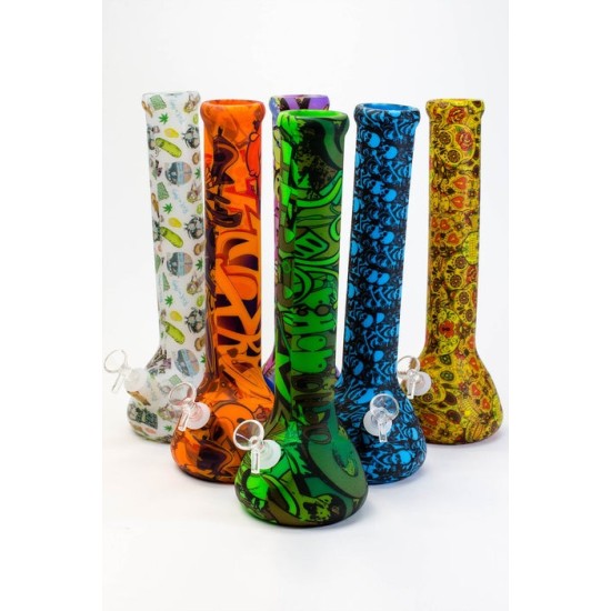 13" SILICONE WATERPIPE GLASS