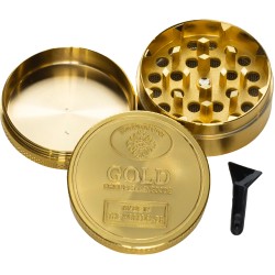 1.5" 3PC LEAF GOLD METALLIC GRINDER 1.5" 3PC LEAF GOLD METALLIC GRINDER