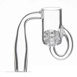 1.5MM 14M - QUARTZ DIAMOND KNOT LOOP BANGER W/ CARB CAP