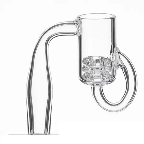 1.5MM 14M - QUARTZ DIAMOND KNOT LOOP BANGER W/ CARB CAP 1.5MM 14M - QUARTZ DIAMOND KNOT LOOP BANGER W/ CARB CAP