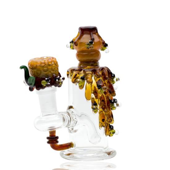 16.5" 5MM WATERPIPE HONEY BEE DESIGN KR295 16.5" 5MM WATERPIPE HONEY BEE DESIGN KR295