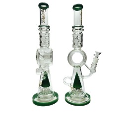 18" 5MM WATERPIPE DONUT PERC RECYCLER K599B