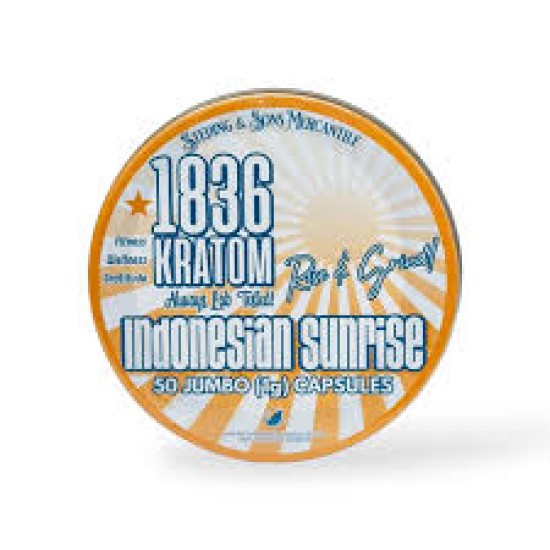 1836 KRATOM 1G CAPSULES 20CT - INDONESIAN SUNRISE 1836 KRATOM 1G CAPSULES 20CT - INDONESIAN SUNRISE
