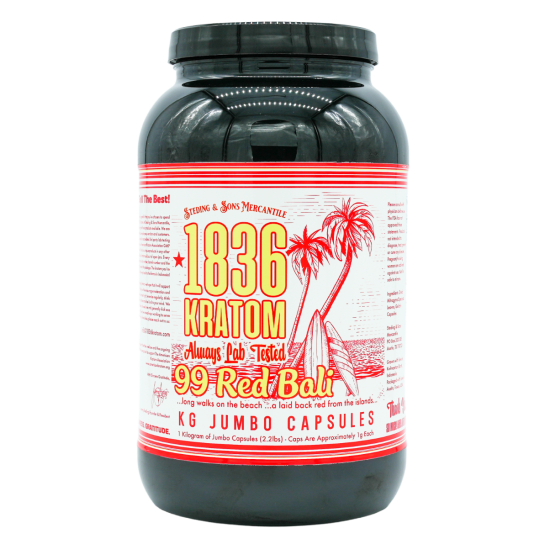 1836 KRATOM 1G CAPSULES 50CT - 99 RED BALI 1836 KRATOM 1G CAPSULES 50CT - 99 RED BALI