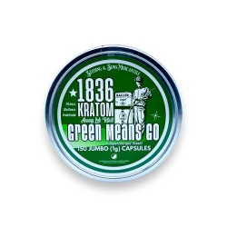 1836 KRATOM 1G CAPSULES 50CT - GREEN MEANS GO