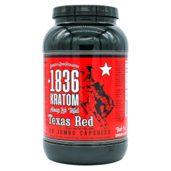 1836 KRATOM 1G CAPSULES 50CT - TEXAS RED