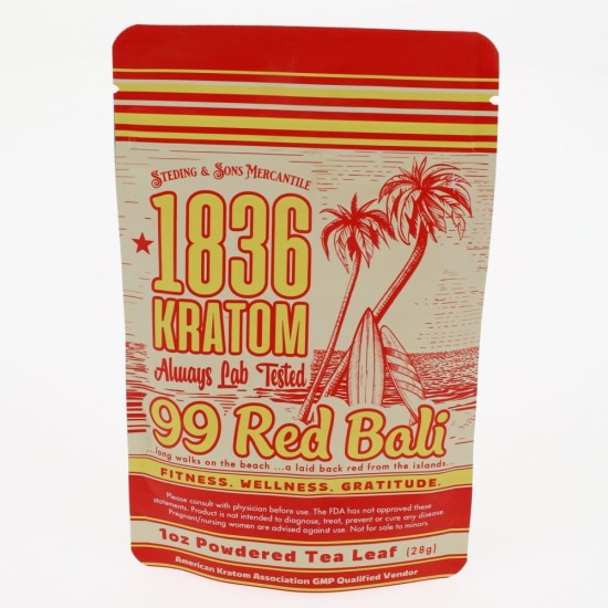 1836 KRATOM POWDERED TEA LEAF 1OZ - 99 RED BALI 1836 KRATOM POWDERED TEA LEAF 1OZ - 99 RED BALI