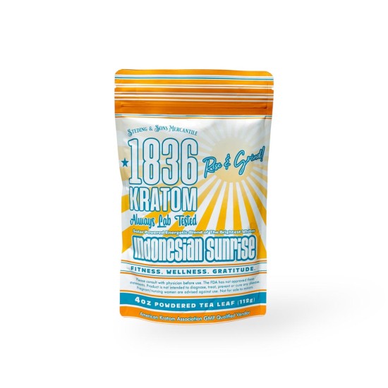 1836 KRATOM POWDERED TEA LEAF 1OZ - INDONESIAN SUNRISE 1836 KRATOM POWDERED TEA LEAF 1OZ - INDONESIAN SUNRISE