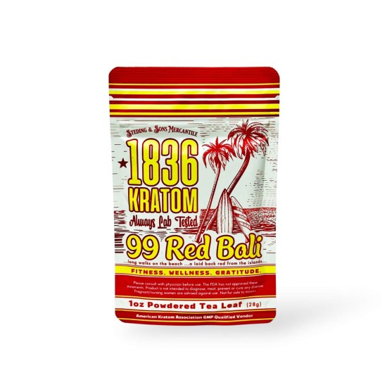 1836 KRATOM POWDERED TEA LEAF 4OZ - 99 RED BALI 1836 KRATOM POWDERED TEA LEAF 4OZ - 99 RED BALI