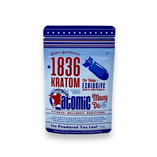 1836 KRATOM POWDERED TEA LEAF 4OZ - ATOMIC MAENG DA 1836 KRATOM POWDERED TEA LEAF 4OZ - ATOMIC MAENG DA