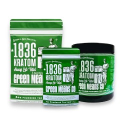 1836 KRATOM POWDERED TEA LEAF 4OZ - GREEN MEANS GO