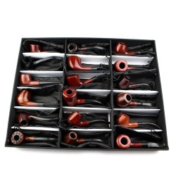 18CT WOOD PIPES DISPLAY