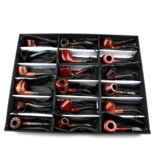 18CT WOOD PIPES DISPLAY 18CT WOOD PIPES DISPLAY