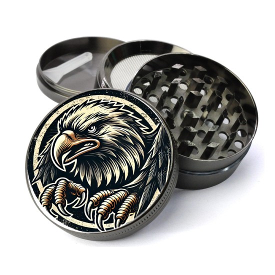 2" 4PC EAGLE DESIGN METALLIC GRINDER 2" 4PC EAGLE DESIGN METALLIC GRINDER