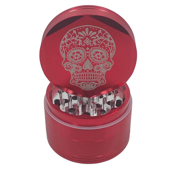 2" 4PC FANCY SKULL METALLIC GRINDER 2" 4PC FANCY SKULL METALLIC GRINDER