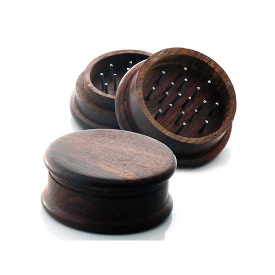 2" CYLINDRICAL 2PC WOODEN GRINDER W/ PINS 2" CYLINDRICAL 2PC WOODEN GRINDER W/ PINS