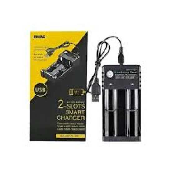 2 SLOTS SMART CHARGER WITH USB 2 SLOTS SMART CHARGER WITH USB