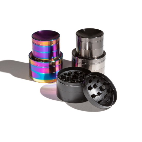 2.5" 4PC COLOR BLOCK MATT METALLIC GRINDER 2.5" 4PC COLOR BLOCK MATT METALLIC GRINDER