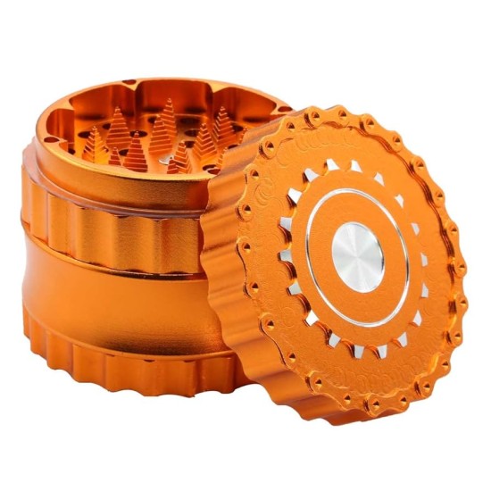 2.5" 4PC OPEN TOP STADIUM STYLE METTALIC GRINDER 2.5" 4PC OPEN TOP STADIUM STYLE METTALIC GRINDER