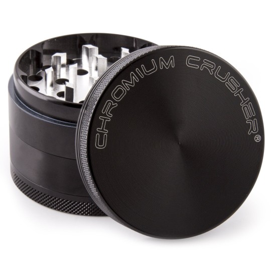 2.5" CHROMIUM CRUSHER GRINDER 4PC W/STORAGE 2.5" CHROMIUM CRUSHER GRINDER 4PC W/STORAGE