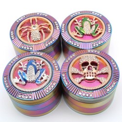 2.5" GRINDER RAINBOW TRIPLE SKULL12/BX