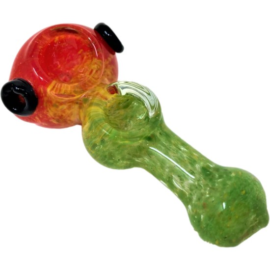 2" Glass Bat Frosted Rasta Tie Dye (KITGB01) 2" Glass Bat Frosted Rasta Tie Dye (KITGB01)