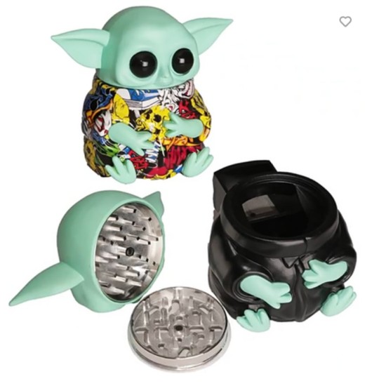 3" BABY YODA 2PC SILICON/METAL GRINDER 3" BABY YODA 2PC SILICON/METAL GRINDER