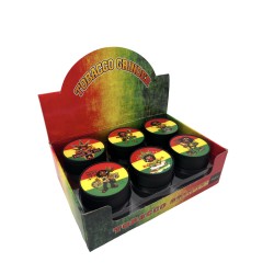 3" BOB MARLEY RASTA COLORS 25CT JAR