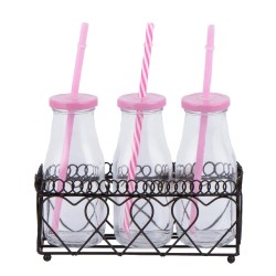 3" GLASS Y-STRAW 3PK