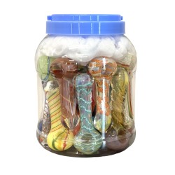 3" MULTICOLOR HANDPIPE 20CT/JAR