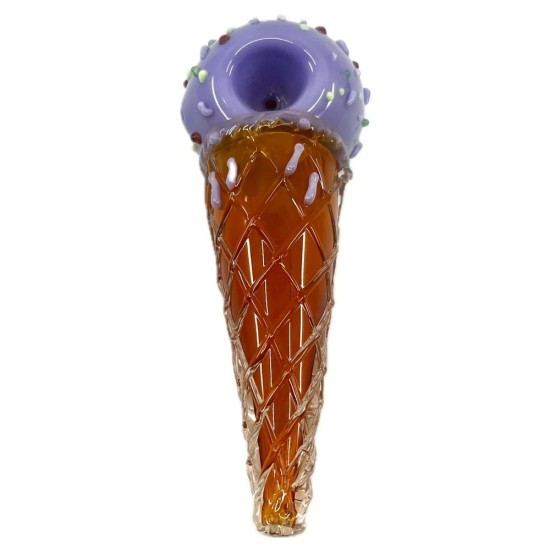3.5" GLASS HAND PIPE WITH ICE CREAM DESIGN 2PK 3.5" GLASS HAND PIPE WITH ICE CREAM DESIGN 2PK
