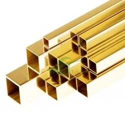 3.5" GOLD DICHRO SQUARE PIPE