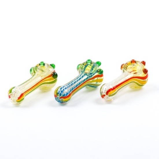 3.5" RASTA STRIPED PIPE 2PC 3.5" RASTA STRIPED PIPE 2PC