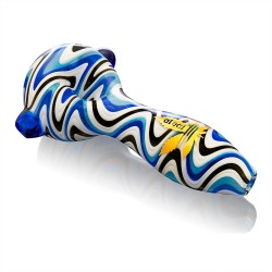 3.5" ZIG WAG GLASS HAND PIPE