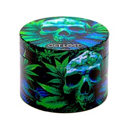 3.5"GREEN SKULL 4PC GRINDER
