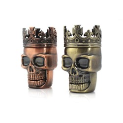 3PC 2 TONE GOLD METALLIC GRINDER 3D SKULL/SNAKE DESIGN 50MM ASSORTED COLORS