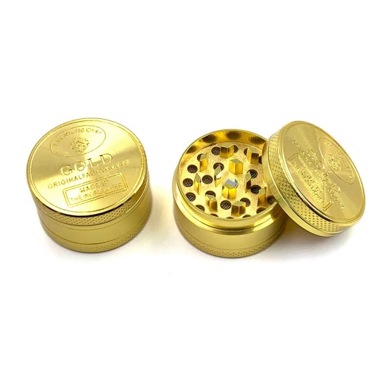 3PC FANCY GOLD GRINDER 40MM 3PC FANCY GOLD GRINDER 40MM