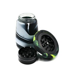 3PC SILICONE MUSHROOM GRINDER BOTTOM W/ GLASS