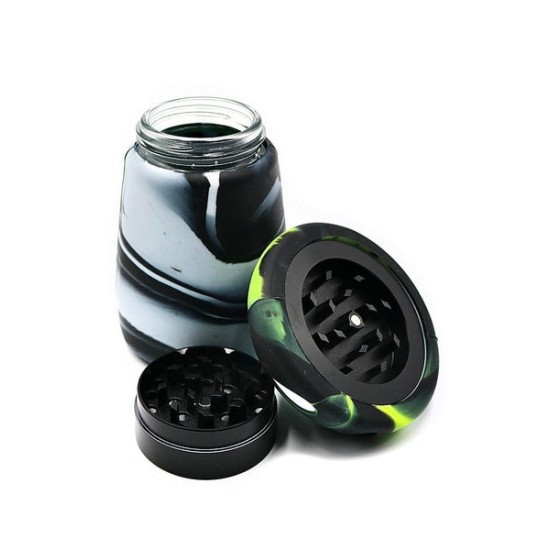 3PC SILICONE MUSHROOM GRINDER BOTTOM W/ GLASS 3PC SILICONE MUSHROOM GRINDER BOTTOM W/ GLASS