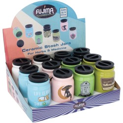 3oz ASST. SMALL ROUND STASH JARS