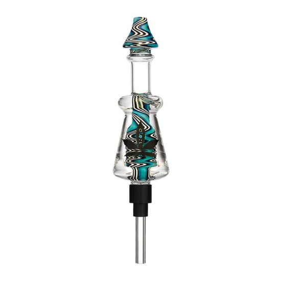 4" ALEAF GLASS HONEY DAB STRAW 4" ALEAF GLASS HONEY DAB STRAW