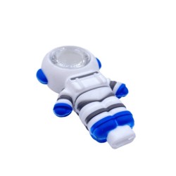 4" ASTRONAUT SILICON HAND PIPE 3PCS