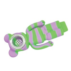 4" BEAR SILICON HAND PIPE 3PCS